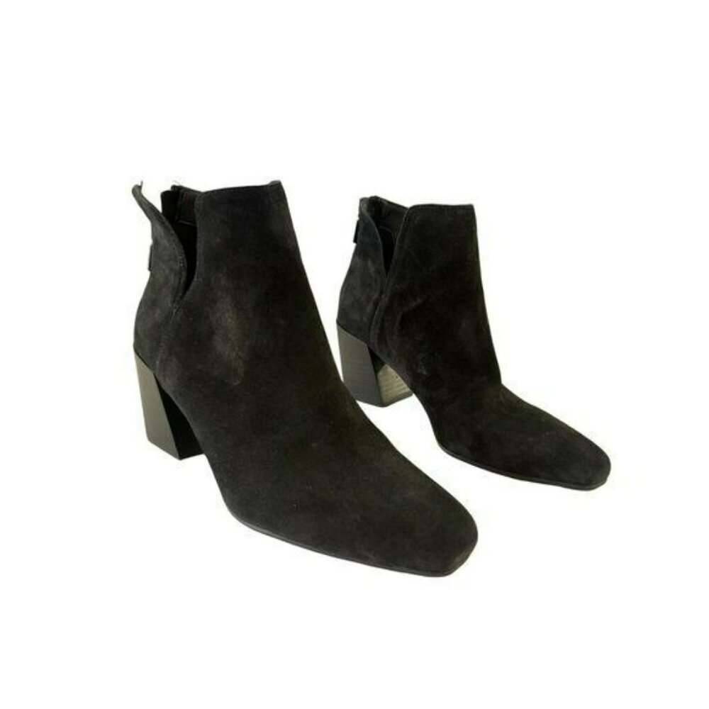 Blondo Stasia Black Suede Waterproof Ankle Boots Booties Winter Sz 8.5 NEW